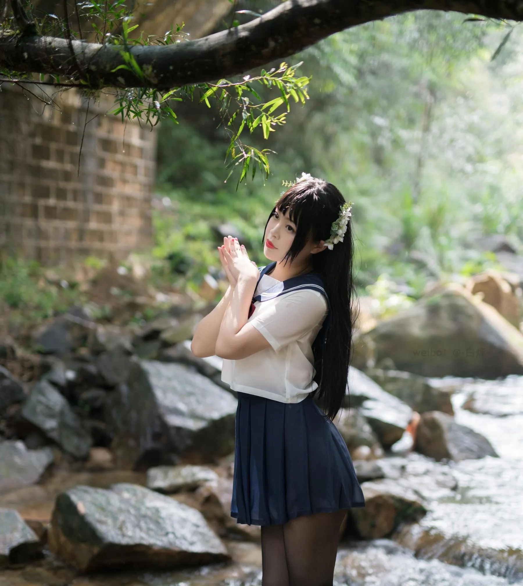 白烨 – NO.05 湿身JK-图片[24] [50P]插图8